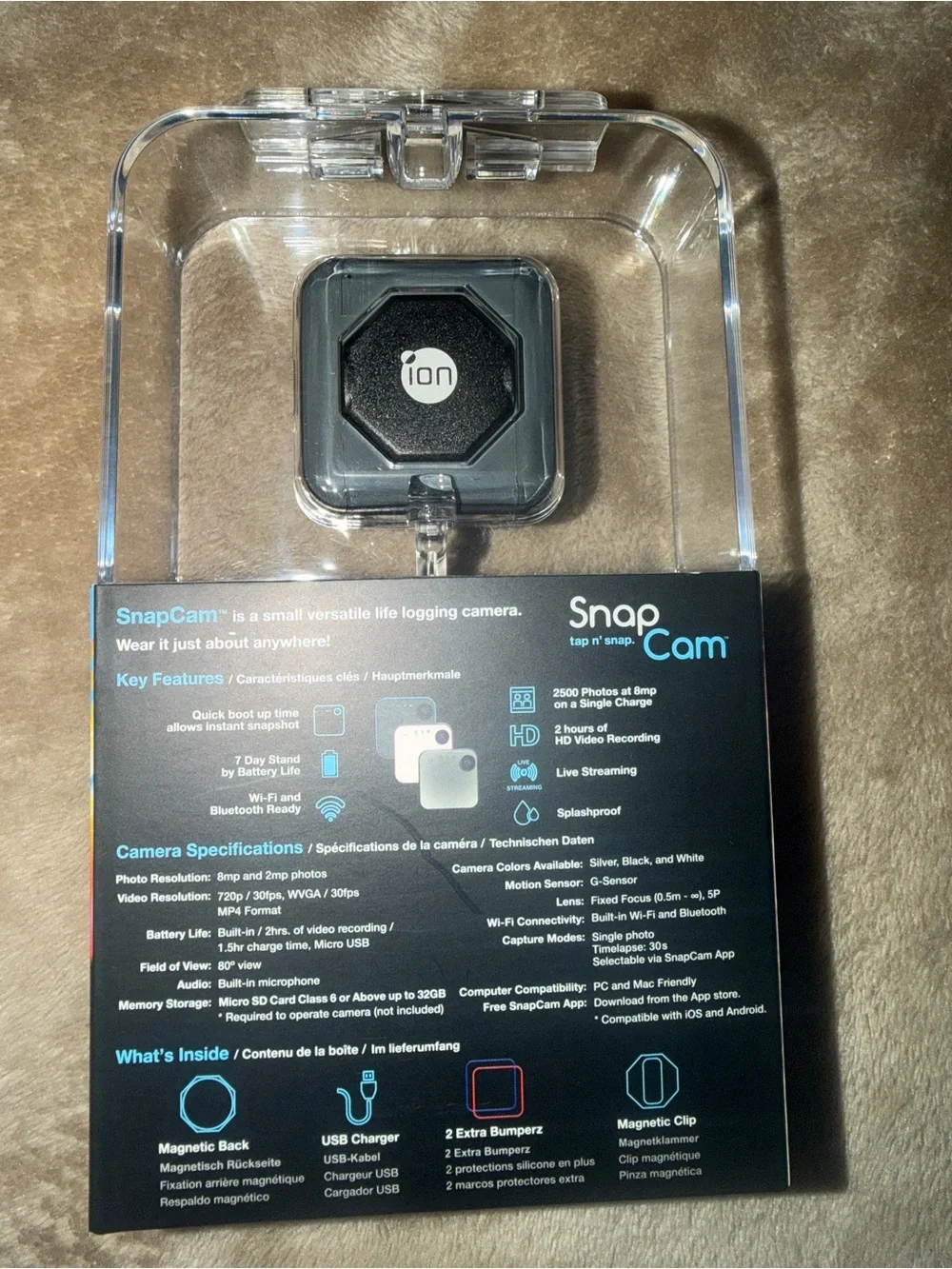 ION SnapCam Wearable HD Camera - Black